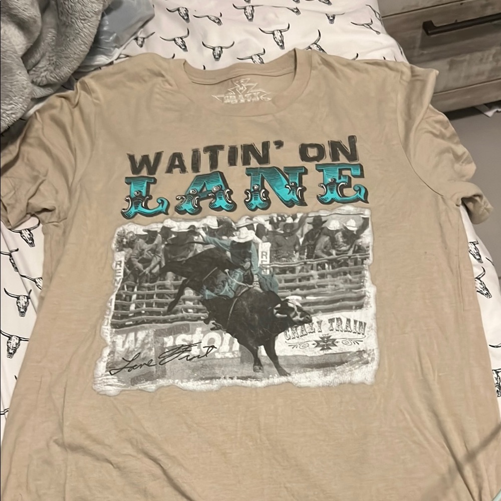Crazy Train Beige Rodeo Graphic Tee